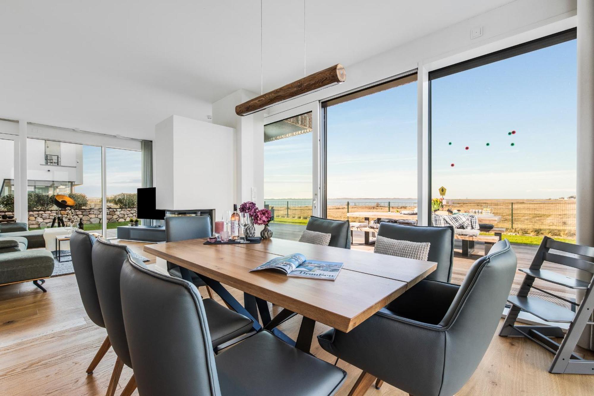 Villa King Erste Lage, Dachterrasse, Meerblick, Carport, Kamin, Sauna, Terrasse, Aussenrolllaeden Olpenitz Luaran gambar