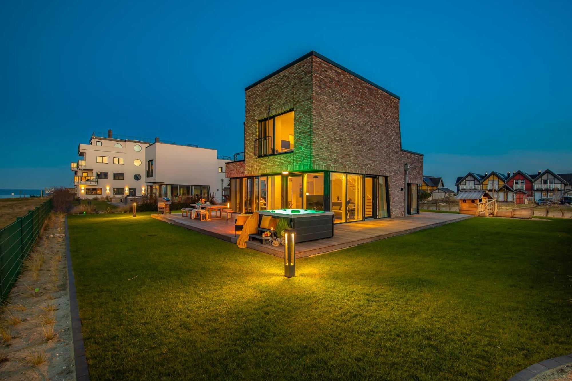 Villa King Erste Lage, Dachterrasse, Meerblick, Carport, Kamin, Sauna, Terrasse, Aussenrolllaeden Olpenitz Luaran gambar