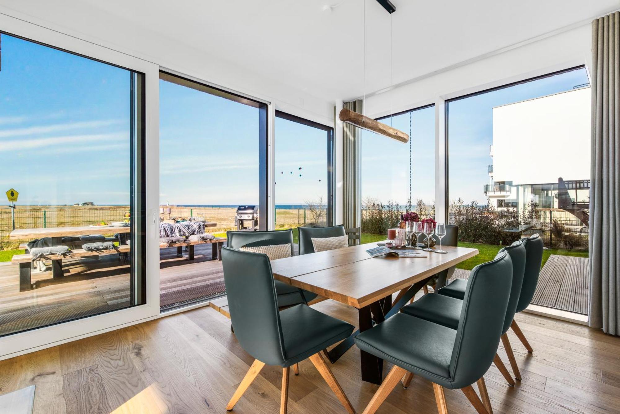 Villa King Erste Lage, Dachterrasse, Meerblick, Carport, Kamin, Sauna, Terrasse, Aussenrolllaeden Olpenitz Luaran gambar